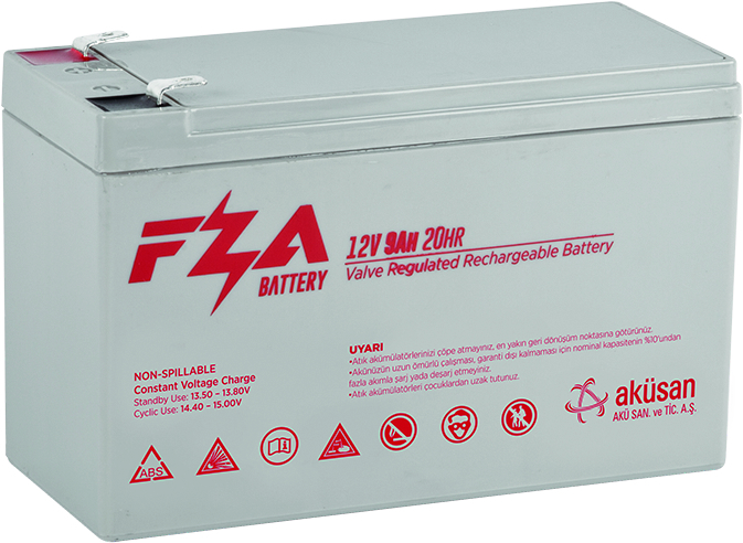 FZA 12 V 9 AH AGM Kuru Bakımsız Akü